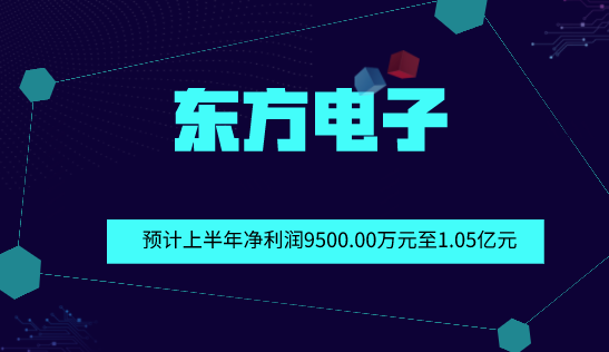 东方电子预计上半年净利润9500.00万元至1.05亿元 东方电子预计上半年净利润9500.00万元至1.05亿元